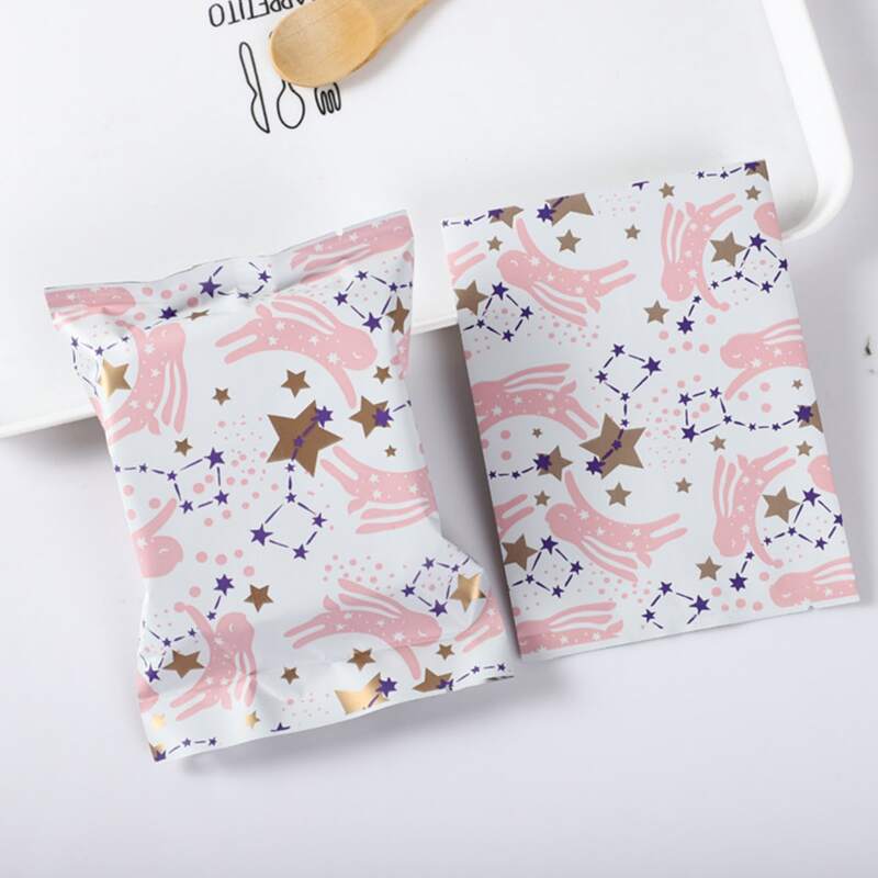 

100pcs Star Print Packaging Bag, Multicolor
