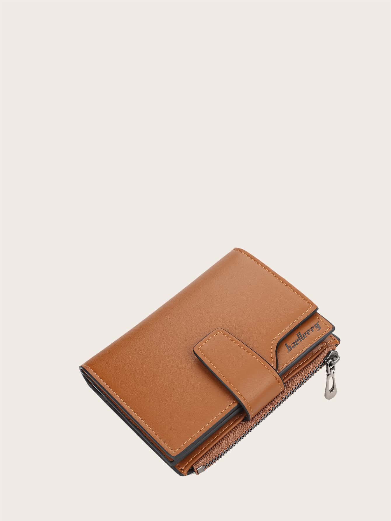 Baellerry Minimalist Fold Over Small Purse - Brown - View 3