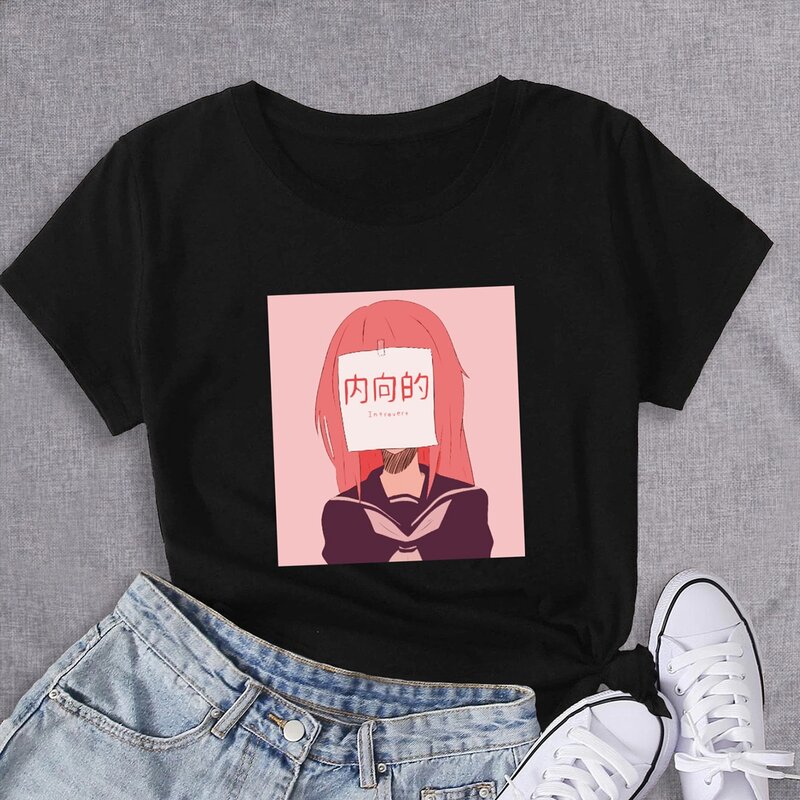 

Cartoon Figure Graphic Tee, Black