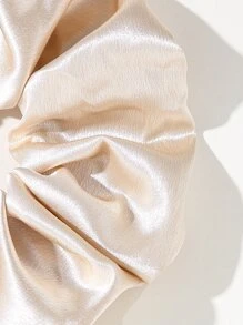 Plain Pleated Scrunchie - Màu be - Xem 3