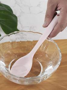 1 pieza Cuchara de color al azar de silicona - Multicolor - Ver 2