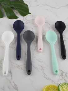 1 pieza Cuchara de color al azar de silicona - Multicolor - Ver 6