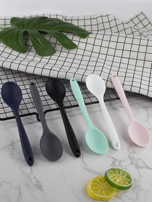 1 pieza Cuchara de color al azar de silicona - Multicolor - Ver 8