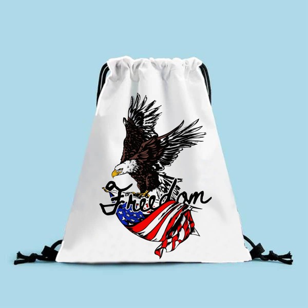 

Eagle Graphic Drawstring Backpack, Multicolor