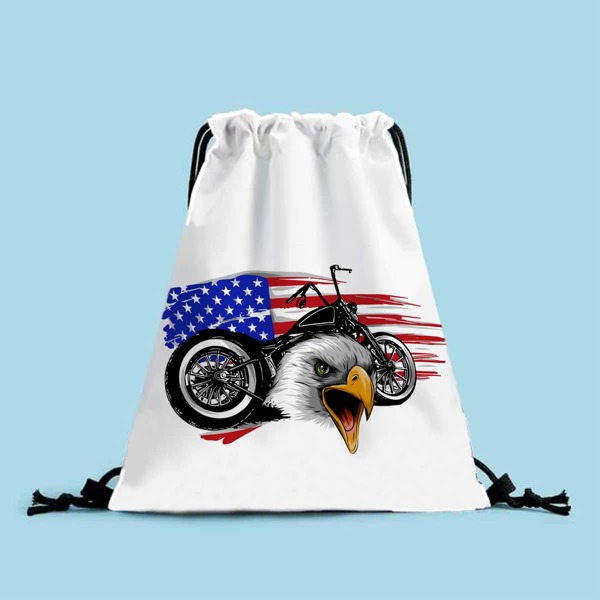 

Eagle Graphic Drawstring Backpack, Multicolor