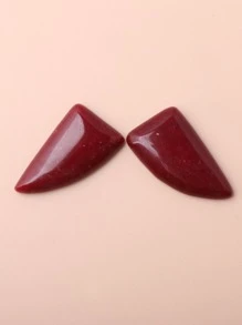 2 chiếc phụ kiện trang sức đá bất đối xứng DIY - Đỏ - Xem 1