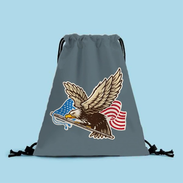

Eagle Graphic Drawstring Backpack, Multicolor