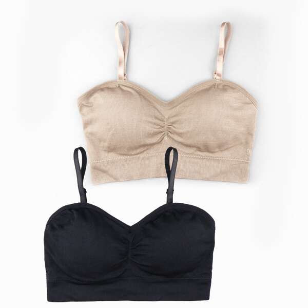 

Girls 2pack Solid Bralette, Multicolor