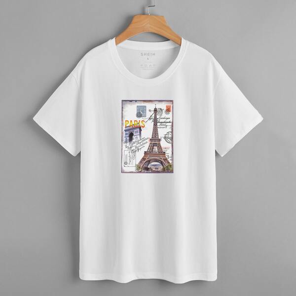 

Letter Graphic Tee, White