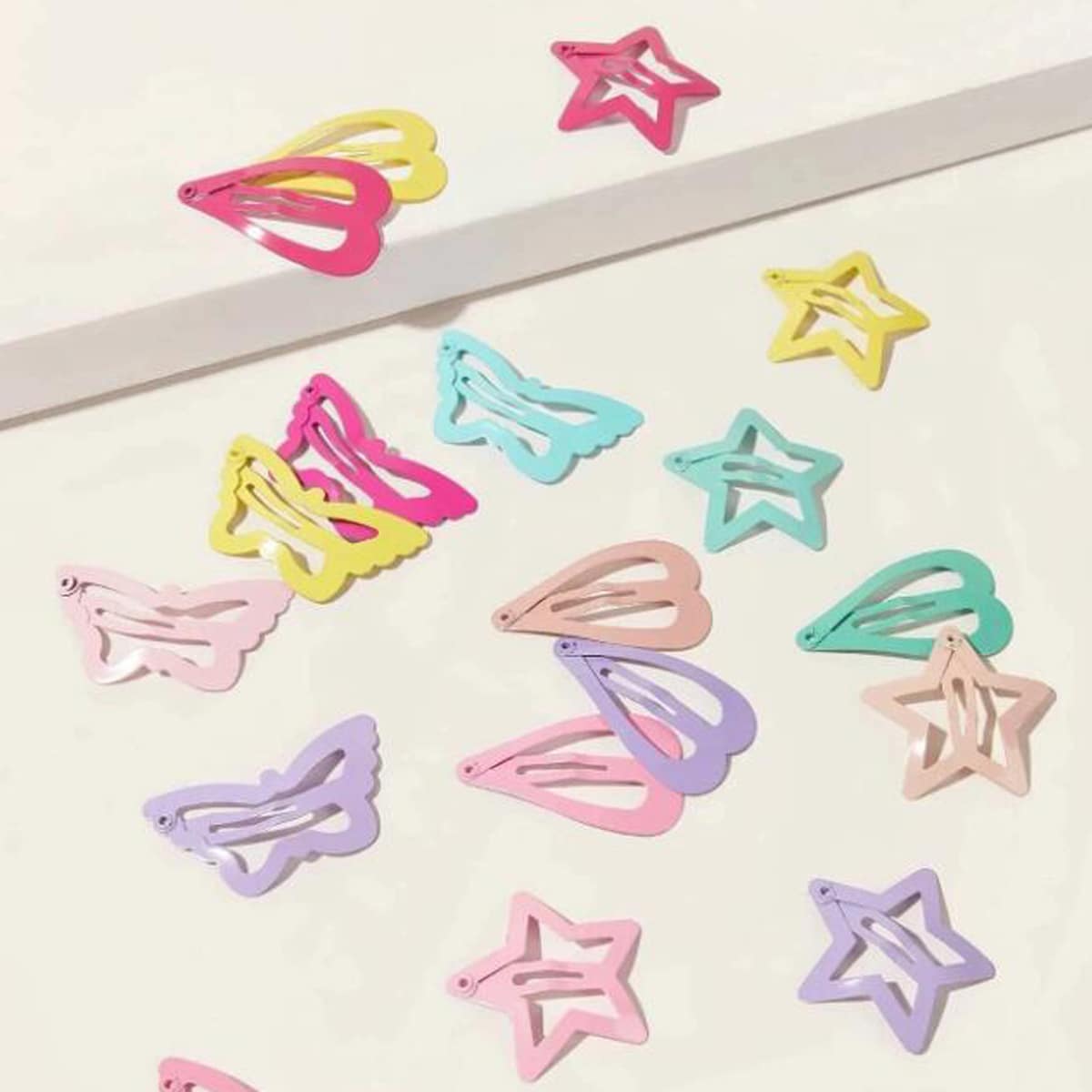 

18pcs Butterfly & Star Hair Clip, Multicolor