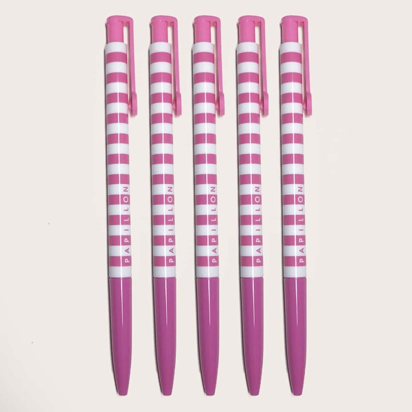 

5pcs Letter Graphic Ballpoint Pen