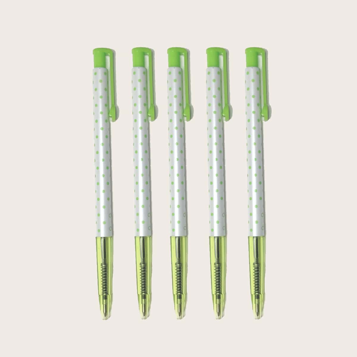 

5pcs Polka Dot Pattern Ballpoint Pen