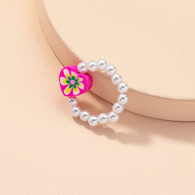 

Flower Graphic Beaded Ring, Multicolor