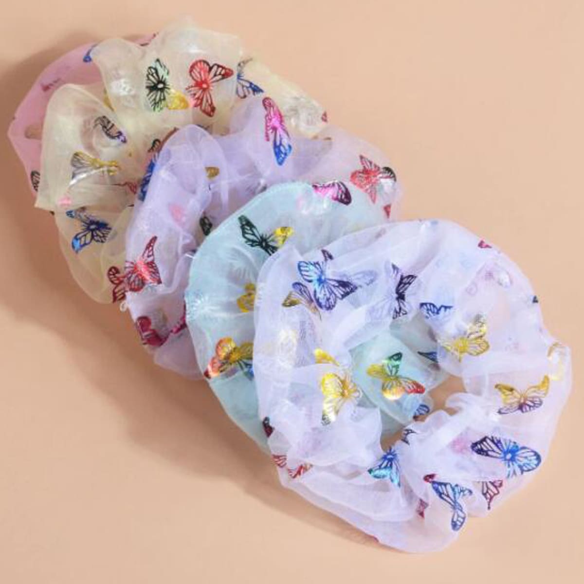 

2pcs Butterfly Graphic Scrunchie, Multicolor