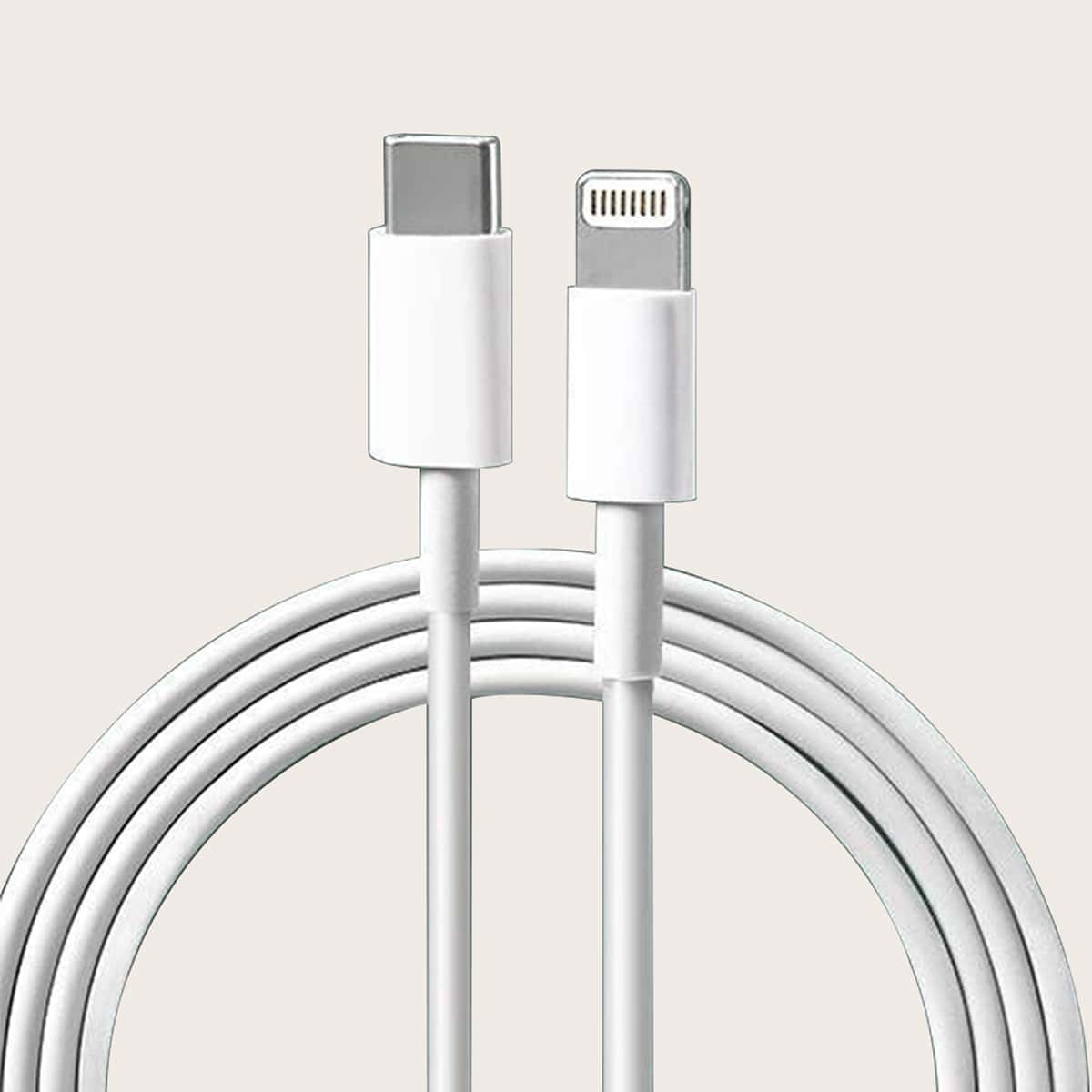 

1pc Fast Charging iPhone Data Cable, White
