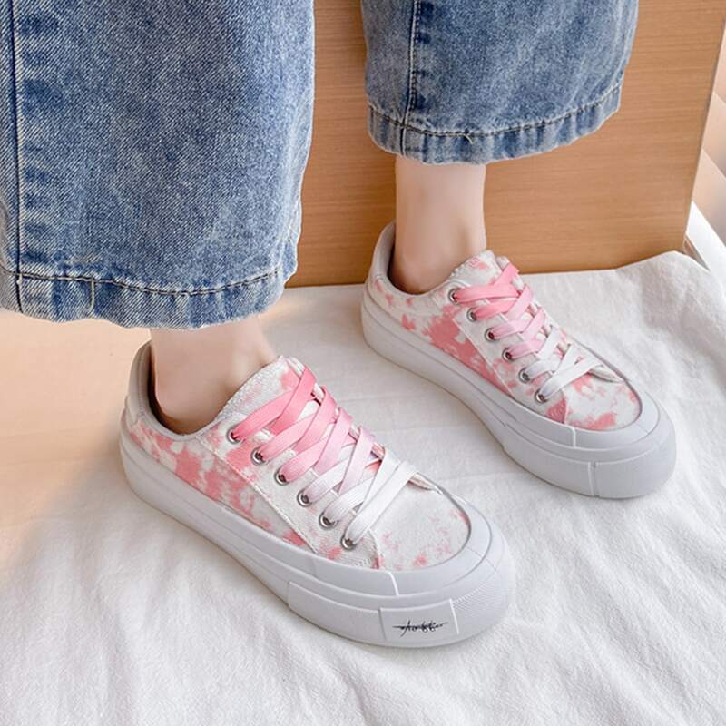 

Tie Dye Canvas Shoes, Pink
