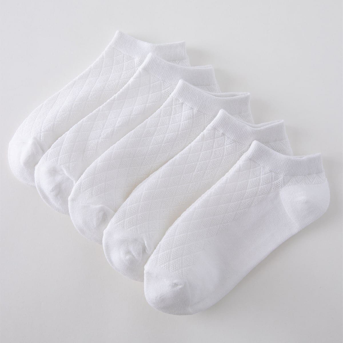 

5pairs Minimalist Ankle Socks, White
