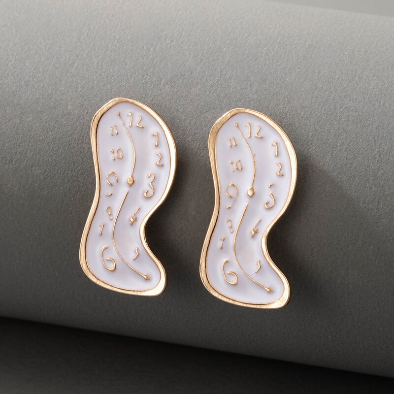 

Letter Stud Earrings, White