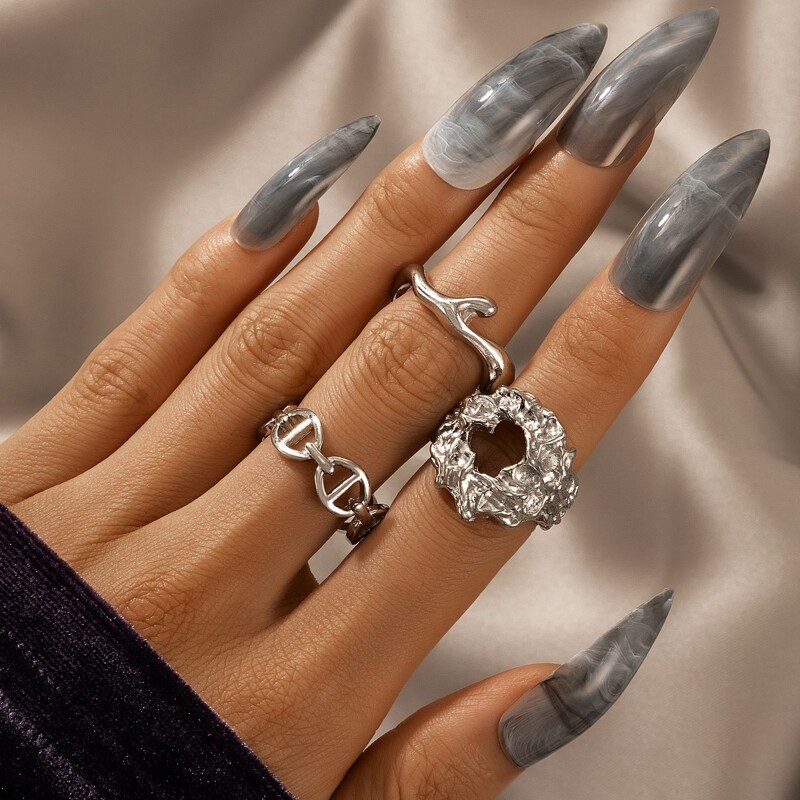 

3pcs Minimalist Ring, Silver