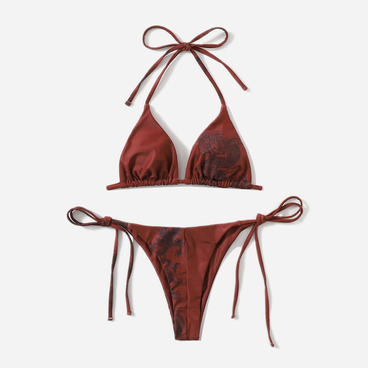

Dragon Print Bikini Swimsuit, Multicolor