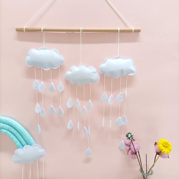 

1pc Cloud Kids Wall Hanging, White