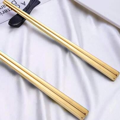 2 chiếc đũa thép không gỉ, đũa hiện đại cho nhà bếp quà tặng Giáng sinh