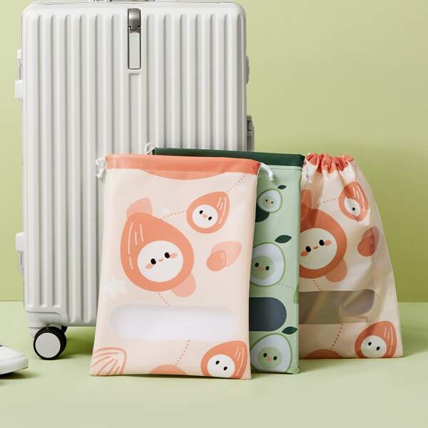 

5pcs Random Color Travel Storage Bag, Multicolor