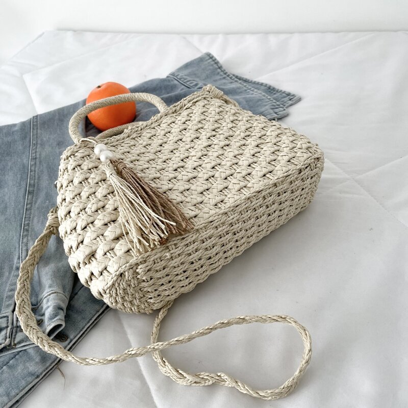 

Drawstring Tote Bag, Beige