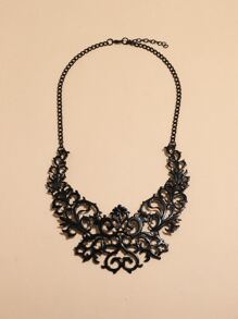 EMERY ROSE Collar de aleación con abertura - Negro - Ver 1