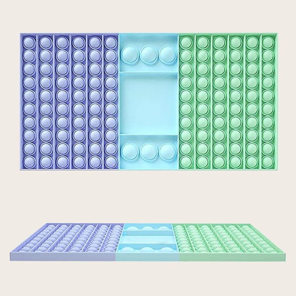 

1pc Color Block Push Pop Bubble, Multicolor