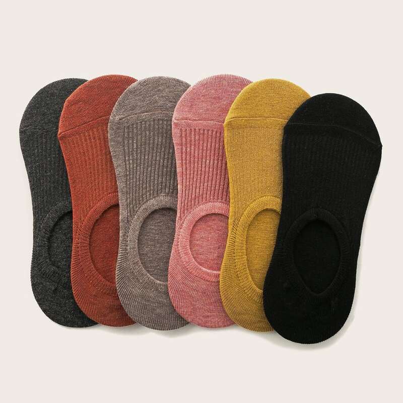 

6pairs Minimalist Invisible Socks, Multicolor