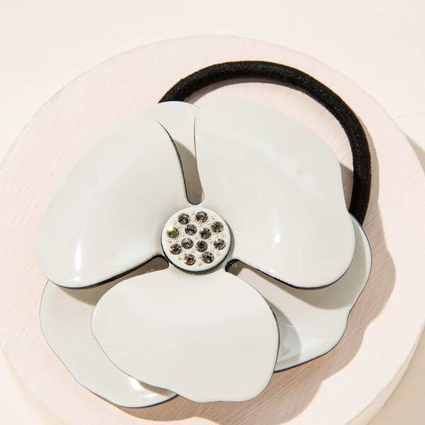 

Flower Decor Hair Tie, Grey