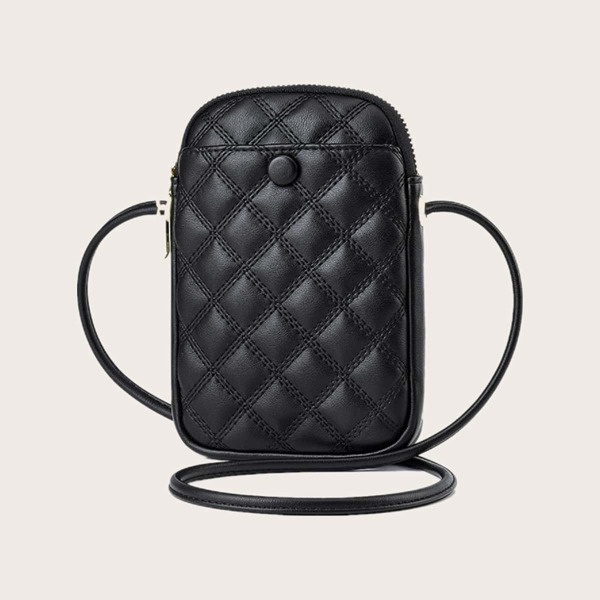 

Quilted Crossbody Bag, Black