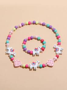 2入組女孩串珠首飾套裝