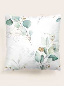 Leaf Print Cushion Cover Without Filler - Multicolor - View 1
