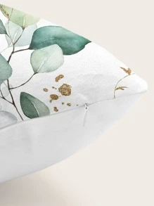 Leaf Print Cushion Cover Without Filler - Multicolor - View 2