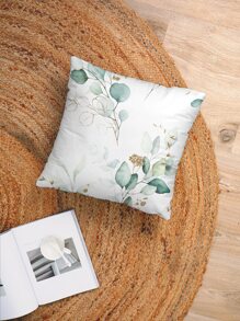Leaf Print Cushion Cover Without Filler - Multicolor - View 6