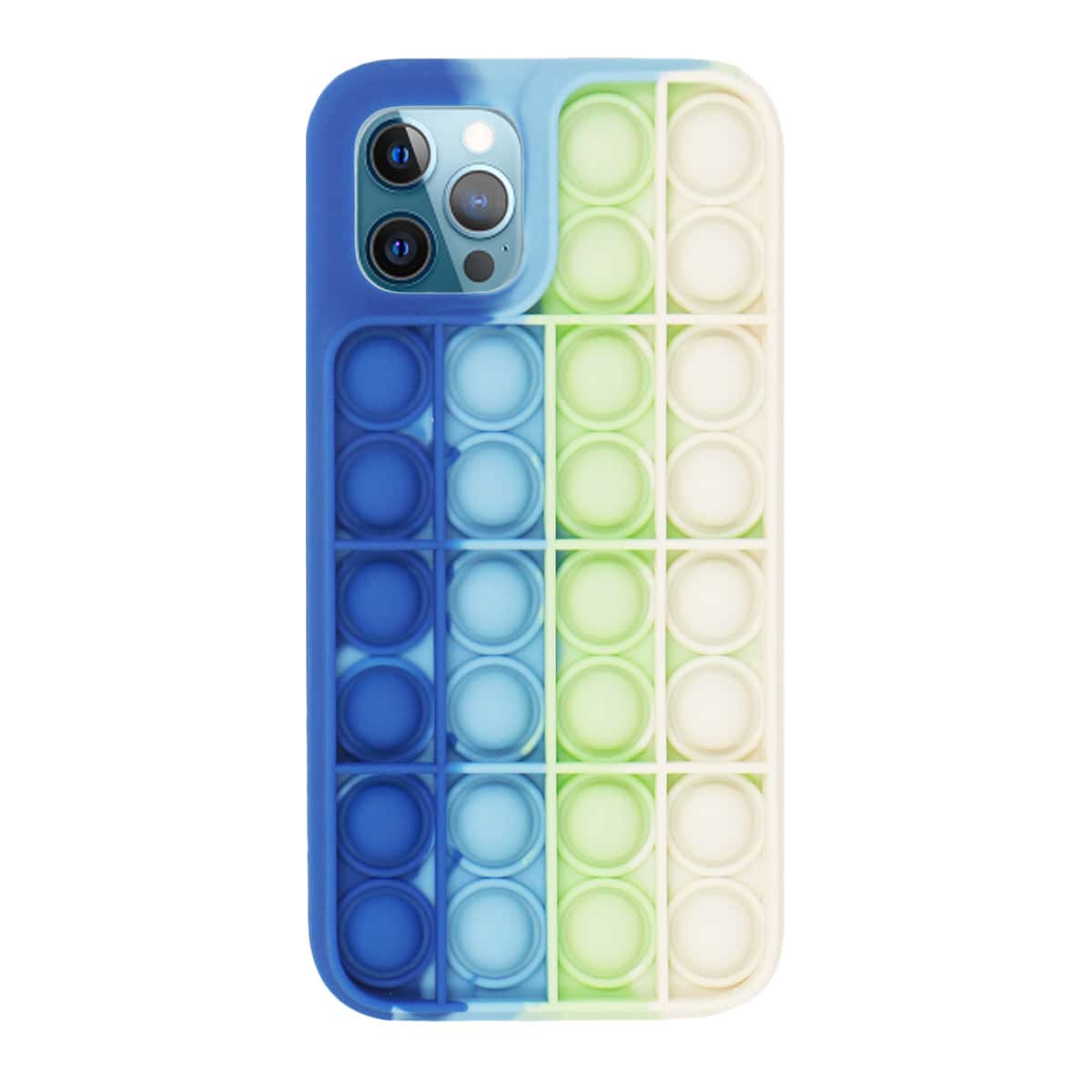 

Colorblock Push Pop Bubble Fidget Phone Case, Multicolor