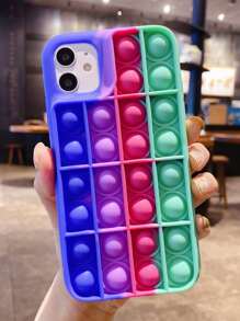Colorblock Push Pop Bubble Fidget Phone Case