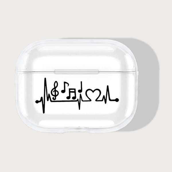 

Heart Earphone Case, Clear