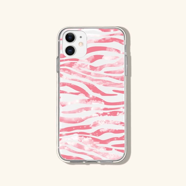 

Zebra Stripe Print Phone Case, Clear