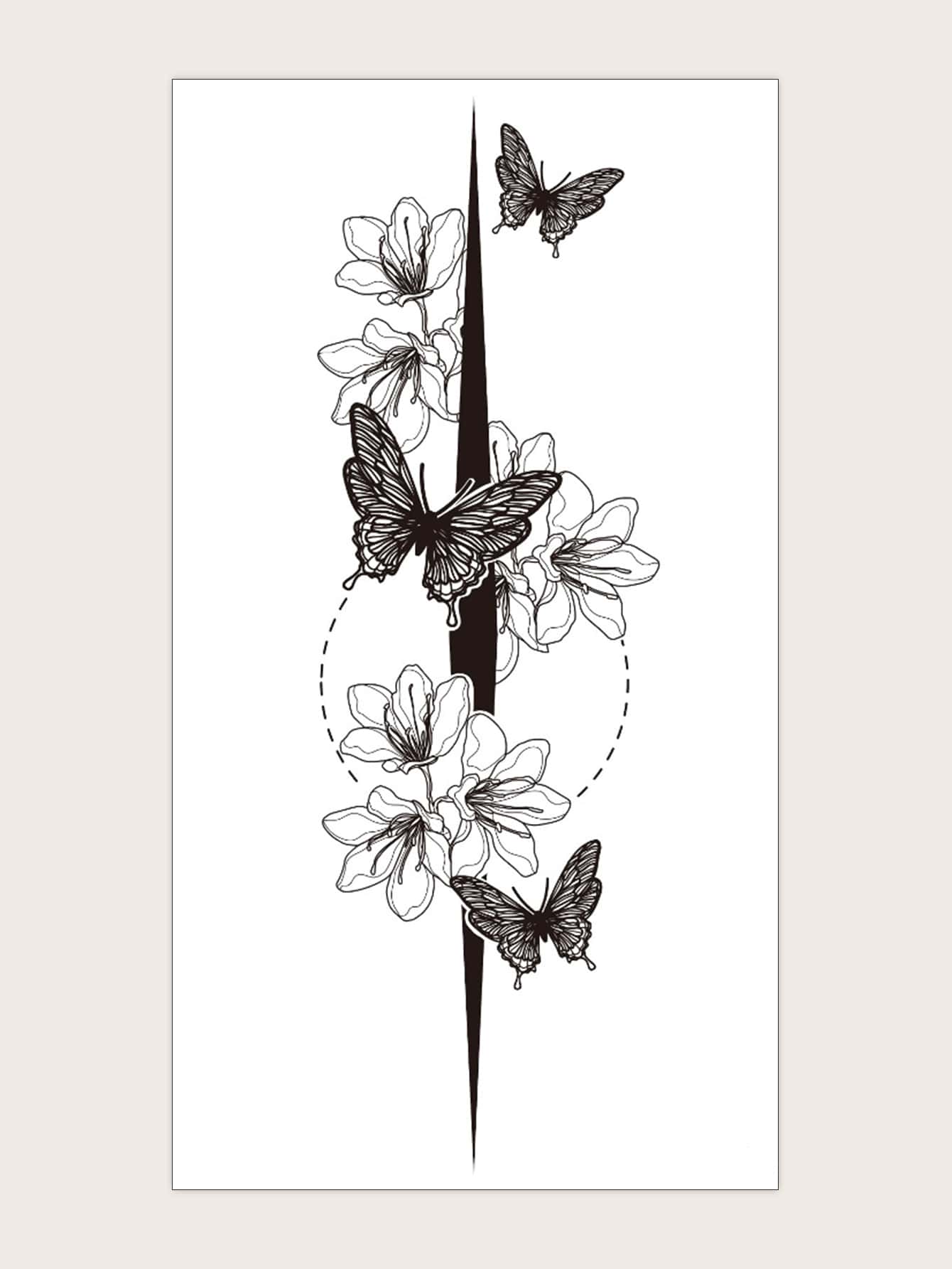 Tattoo Sticker,1 Sheet Butterfly & Flower Temporary Tattoos For Women,Animal Tattoo Stickers Adults,Fake Tattoos That Look Real ,For Women and Girls