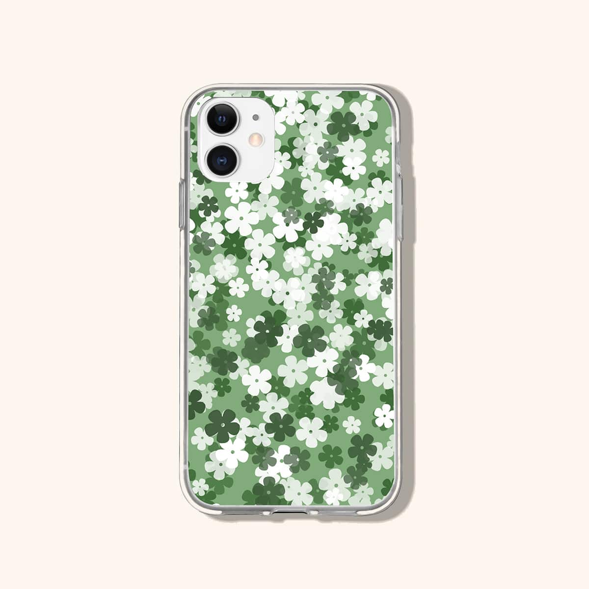 

Flower Print Phone Case, Black