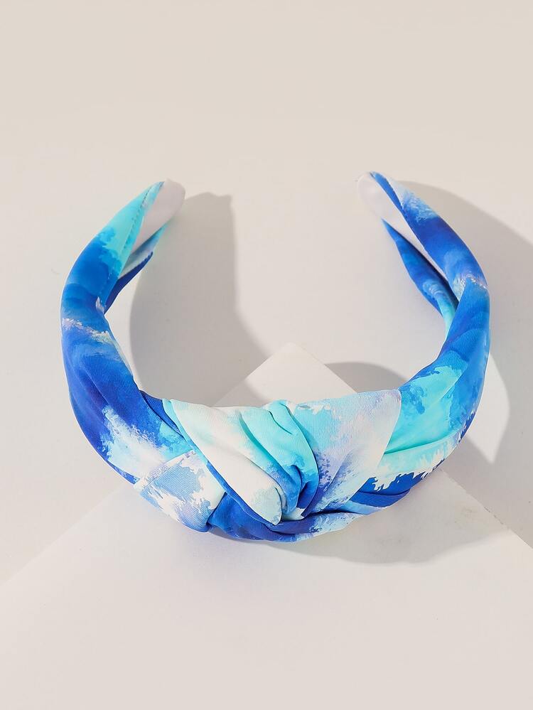 Knot Design Wide Headband - Multicolor - View 3