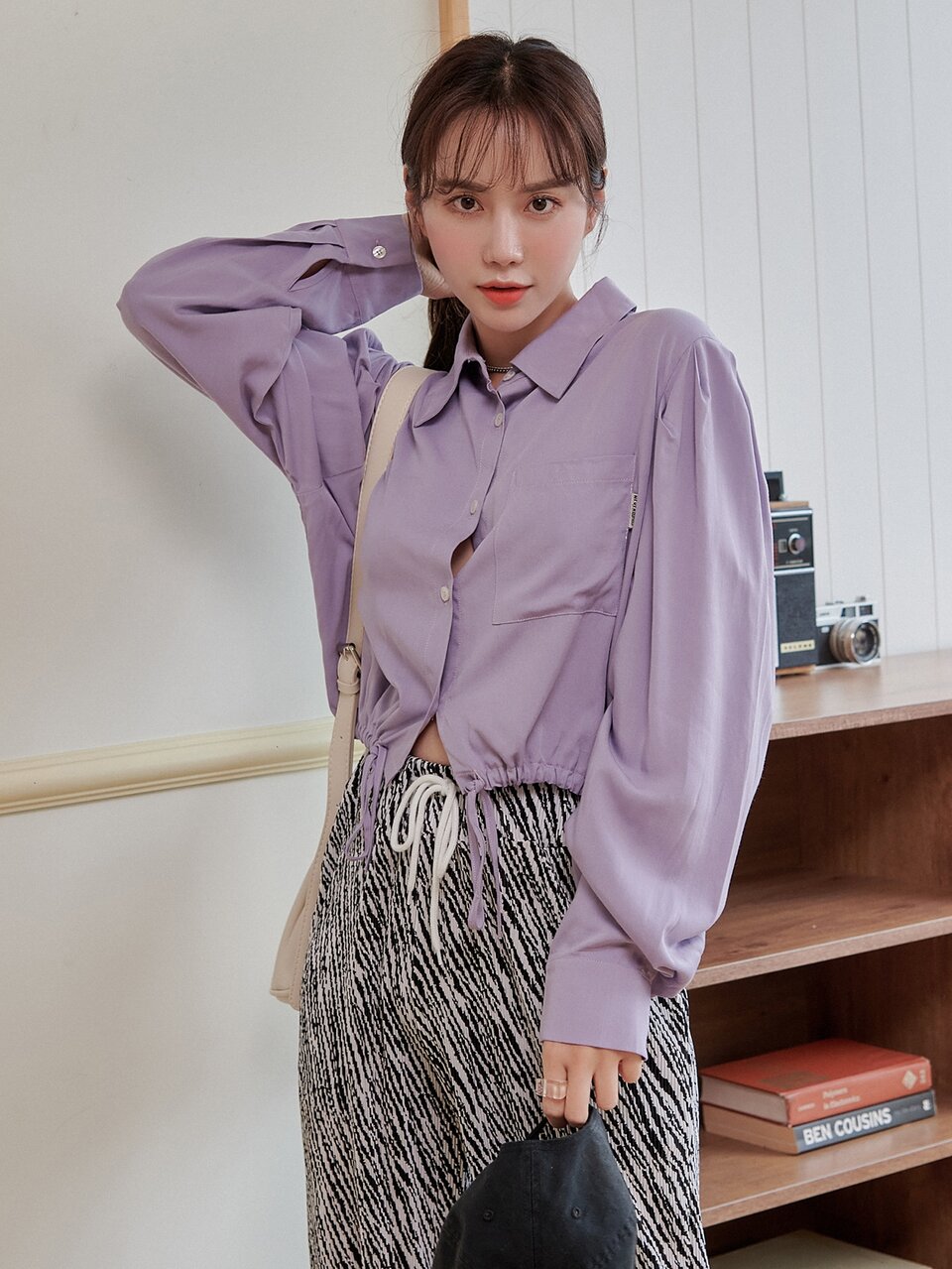 Solid Buttoned Pocket Front Shirt