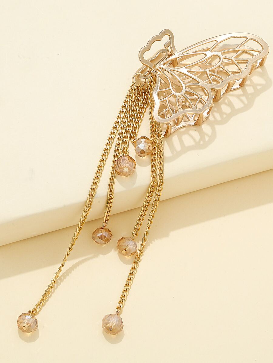 Mặt dây chuyền chuỗi hạt vuốt tóc - Vàng - Xem 1