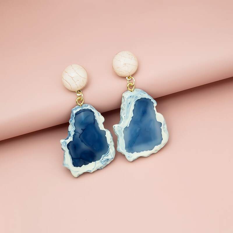 

Marble Graphic Drop Earrings, Multicolor