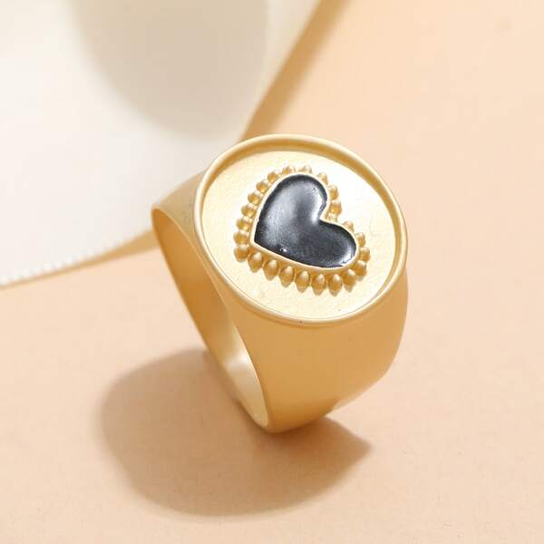 

Heart Design Ring, Gold