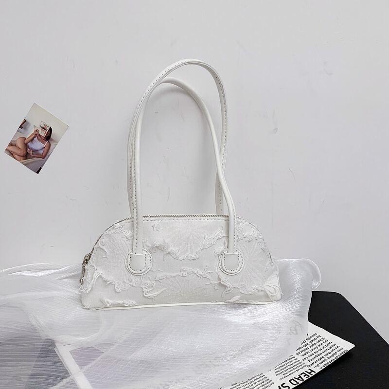 

Double Handle Shoulder Bag, White