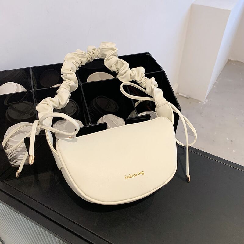 

Ruched Handle Shoulder Bag, White